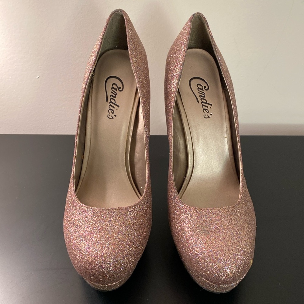 Multi Color Glitter Heels